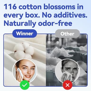 Winner Face Towels, 100% USDA Biobased Facial Towelettes XL, Disposable Face Towel for Sensitive Skin, Ultra Soft Makeup Remover Dry Wipes, Odor-Free, 55 Count, 1 Pack - Image 6