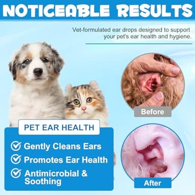 NenMaoKeNu Cat & Dog Ear Infection Treatment Drops, Ear Cleaner to Soothe and Relieve Itchness, with 1% Hydrocortisone for Dog Ear Infections, Prevents Inflammatio, Treats Ear Infections- 2.02 Fl.Oz - Image 7