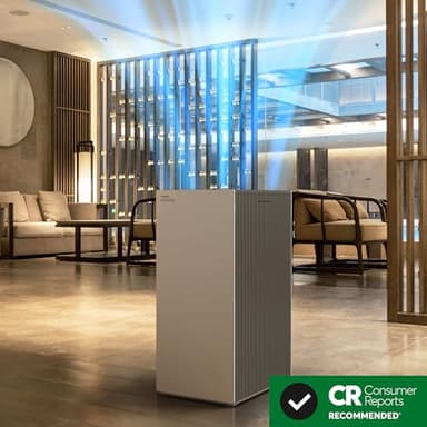 COWAY Air Purifiers for Large Room Whole Home Up to 4,253ft², 2 Sets of XL Washable Pre-Filters and True HEPA Filters for Dual Purification, PM1.0 AQI, Turbo Mode, Timer, Wheels, 5yr Warranty, ProX(B) - Image 2