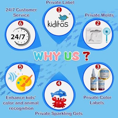 Kiditos Magic Water Elf Toy Kit–Squishies for Kids, 20 Gels & 10 Molds, Magic Gel Water Pets Sensory Toy, Fun DIY Craft Kit,Party Favors, Birthday & Christmas Gifts for Kids Ages 3+ - Image 5