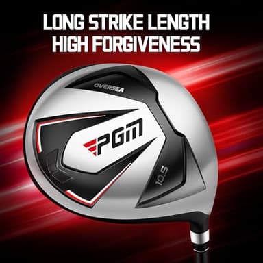 PGM Men's Oversea 9/12 Pieces Complete Golf Club Set with High-Strength Thin Face Design 460cc Driver High Forgiveness Ideal for Beginners - Image 4
