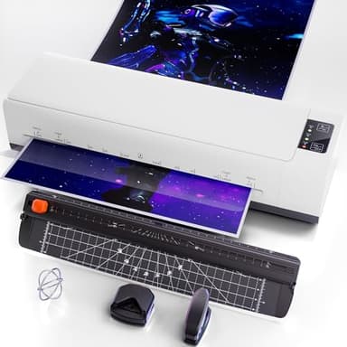 A3 Laminator Machine,Thermal Laminator Hot & Cold with Fast Warm Technology for Home,Office or School Supplies,Titanium White - Image 1