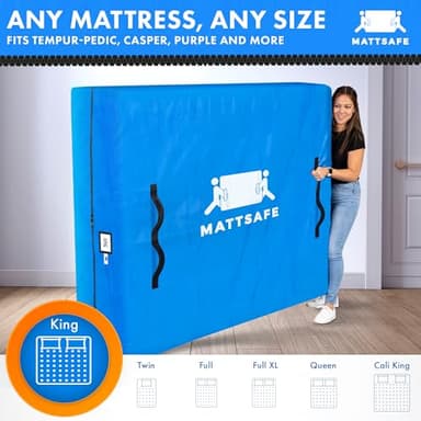 Nordic Elk Mattress Bags for Moving and Storage (King) Heavy Duty Moving Supplies, 8 Sturdy Handles, Strong Zipper, Mattress Cover Bed Bags, Storage Cover Essentials Packing Protector - Image 6