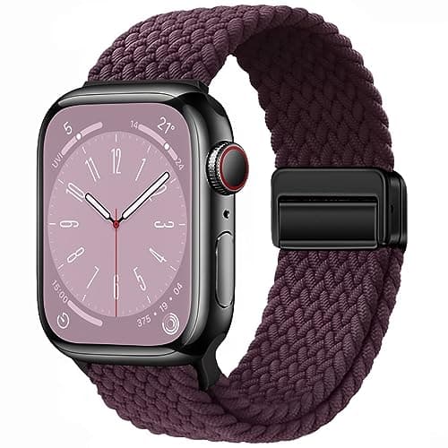 Qimela Sport Loop Compatible with Apple Watch Band 38mm 40mm 41mm 42mm 44mm 45mm 46mm 49mm for Women Men,Magnetic Strap Stretchy Braided Wristband for iWatch Series 11 10 9 8 7 6 5 4 SE Ultra 3 2 1 - Image 1