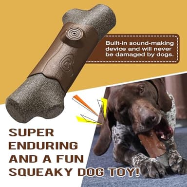 YIJISKY Ideal Chew Toy Great for Teeth Cleaning and Playtime ,Dog Chew Toy for Aggressive Chewers Tough and Long-Lasting Toy for Large/Medium Dogs (Brown) - Image 4