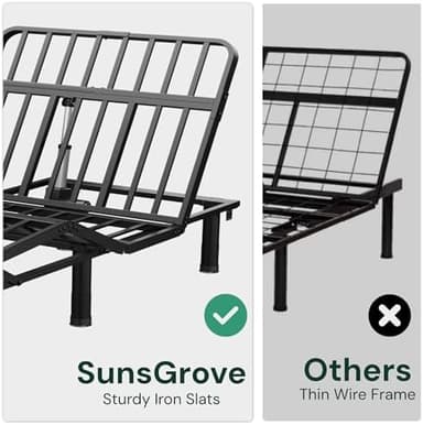 SunsGrove Twin XL Adjustable Bed Frame with Wireless Remote, Zero Gravity, Head & Foot Incline, Anti-Snore, Memory Presets, Quiet Motor, Electric Bed with Adjustable Leg Heights - Image 5
