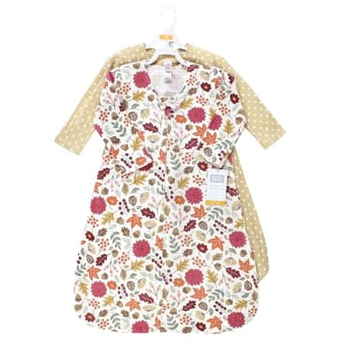 Hudson Baby Unisex Baby Thermal Long Sleeve Sleeping Bag 2pk, Acorn Botanical, 12-18 Months - Image 2