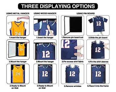 IHEIPYE Jersey Display Frame Case Lockable, Large Sport Jersey Shadow Box with 98% UV Protection Acrylic and Hanger for Baseball Basketball Football Soccer Hockey Shirt and Uniform,Black - Image 5