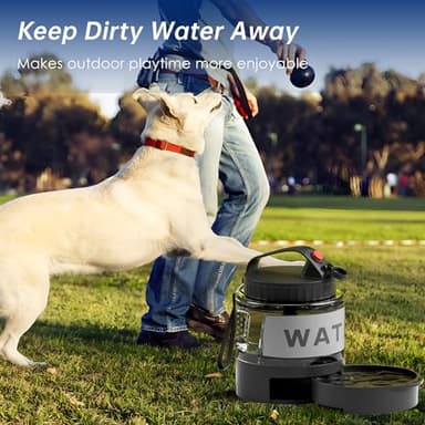 Portable Dog Water Bottle, 54oz Large Travel Water Bowl Dispenser for Dogs Camping Beach Walking Essentials, Big Portable Travel Water Bowl and Beach Accessories for Dogs,, Bpa Free, Safe and Durable - Image 6