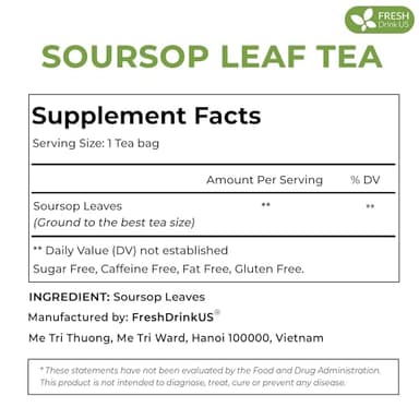 40 Premium Soursop Graviola Leaf Tea Bags, 100% Natural and Pure from Soursop Leaves, Handmade, Made With Natural Materials-Corn Fiber Tea Bag, Sugar/Caffeine/Gluten Free, Hoja Guanabana Tea - Image 2