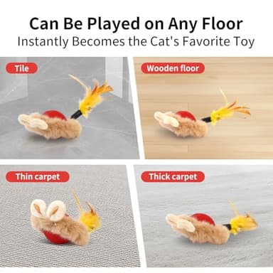 JLDVP Cat Interactive Ball Toy with Feather, The Upgrade Agile Moving Cats Ball, Touching Automatic Moving for Bored Indoor Adult, 3-in-1 Pet Toy for Indoor - Image 6