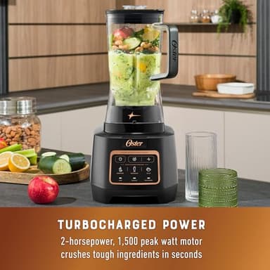 Oster Extreme Mix Blender, 1500-Watt High-Speed Countertop Blender with 64oz Jar & Auto Programs, Perfect for Smoothies, Milkshakes, Salsa - Image 2
