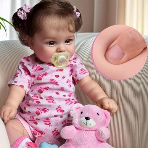 JIZHI Lifelike Reborn Baby Dolls - 20Inch-Real Baby Feeling Realistic-Newborn Baby Doll Adorable Smiling Real Life Baby Dolls with Gift Box for Kids Age 3 - Image 1