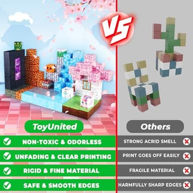 ToyUnited Magnetic Blocks-150PCS Magnetic Building Blocks Magnet Cubes Stacking Dark Forest Glacier Castle, STEM Montessori Sensory Toys for Kids Boys Girls Ages 4-8 Holiday Birthday Easter Gifts - Image 4