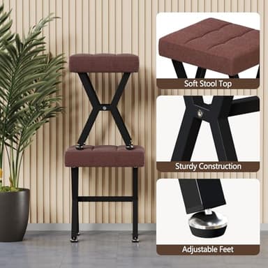 PROXRACER Modern Footstool Ottoman for Living Room & Bedroom, Small Rectangular Stool, Soft Cushion for Comfort, Versatile Storage Solution - Image 6