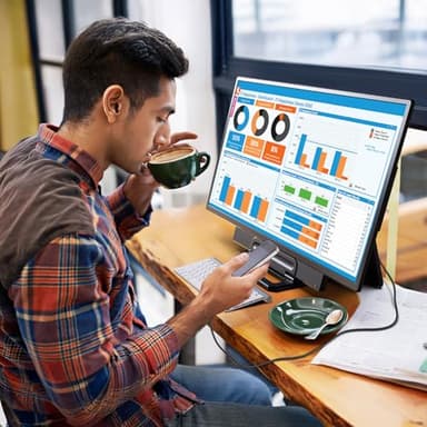 24" Large Portable Monitor, 1080P FHD 100Hz Laptop Screen Extender, 125% sRGB IPS Monitor Extender, USB C HDMI Office Gaming with Detachable Stand, Travel monitor for Window MAC Phone Xbox Switch - Image 4