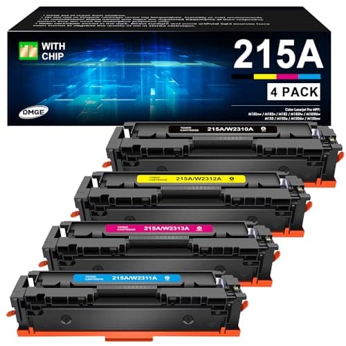 215A Toner Cartridges (with Chip) - Replacement for HP 215A Toner Cartridges 4 Pack Works with HP Color Laseret Pro MFP M182nw M183fw M183fdw M155dw M155nw Series Printer (Black Cyan Yellow Magenta) - Image 1