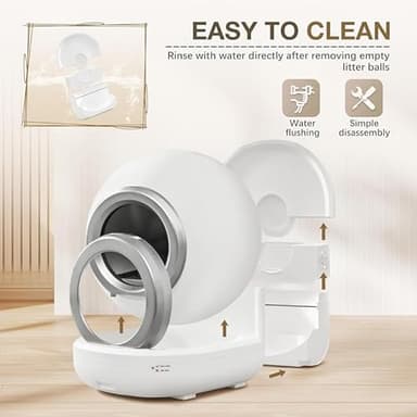 Greesum Automatic Self-Cleaning Litter Box for Multi-Cat Homes: Safe, APP-Controlled, Low Noise | Includes Mat & 1 Garbage Bags - Image 6