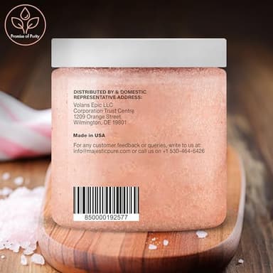 MAJESTIC PURE Himalayan Salt Body Scrub with Lychee Oil, Exfoliating Salt Scrub to Exfoliate & Moisturize Skin, Deep Cleansing - 10 oz - Image 5
