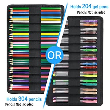 YOUSHARES Big Capacity Colored Pencil Case - 300 Slots large Pen Case Organizer with Multilayer Holder for Prismacolor Colored Pencils & Gel Pen (Black) - Image 4