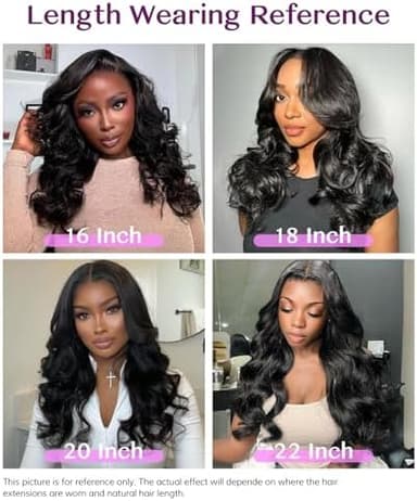 IDN BEAUTY Seamless Clip In Hair Extensions Human Hair, Body Wave 14 Inch 110g 7pcs Natural Black Real Virgin Human Hair Seamless Clip Ins For Black Women PU Weft Invisible Edge - Image 3