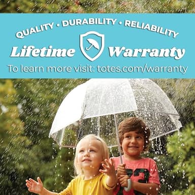 totes Kids Clear Bubble Umbrella with Dome Canopy, Lightweight Design, Wind and Rain Protection Umbrella, Iridescent, Kids - 38" Canopy - Image 7