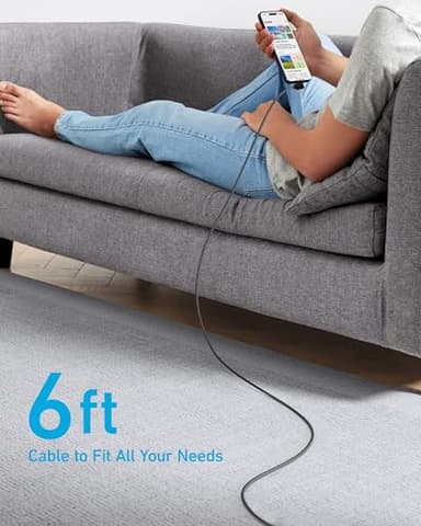 Anker USB C to USB C Right Angle Cable, 240W 90 Degree Type-C Braided Charging Cord for iPhone 17 Series and More (2Pack 6FT Black) - Image 7