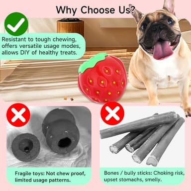 UNQBWE Dog Chew Toy for Large Dog, Stuffable Dog Toy, Treat Dispensing Dog Toy, Frozen Treat Toy, Treat Food Dispensing Ball, Dog Enrichment Toys, Treat-Filling Capabilities for Extended Play Time - Image 6