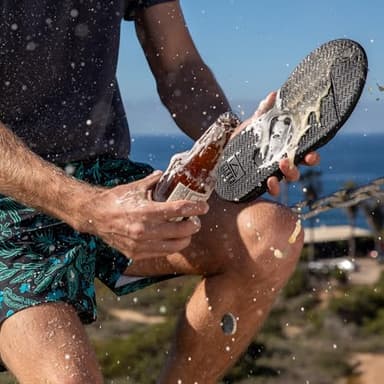 Reef Fanning Men's Comfort Beach Sandals Black And Tan - 11 Medium - Image 5