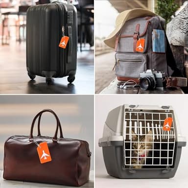 8 Pack Silicone Luggage Tag for Suitcases with Stainless Loop, TSA Approved, Privacy Protection Travel Essentials Bag Tags by Gostwo, Mixed Color - Image 6