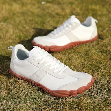 UBFEN Sneakers Barefoot Shoes for Womens Mens Minimalist Trail Running Hiking Comfortable Walking White Size US 7.5 Women/5.5 Men - Image 3