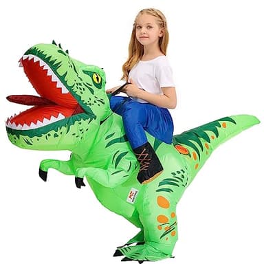MT MENGTONG Halloween Costume Inflatable Dinosaur Costume Kids Riding T Rex Blow up Funny Party for Boys/Girls(2-3Y) - Image 2