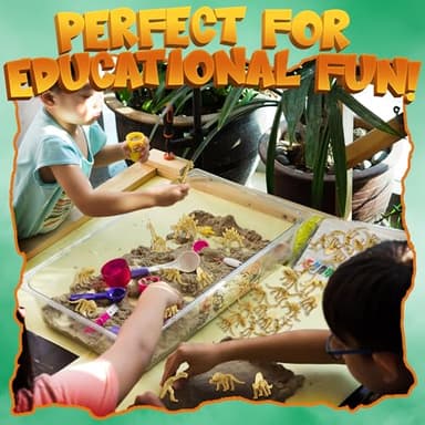 Bedwina Dinosaur Fossil Skeleton - (Pack of 24) 3.7 Inch Assorted Plastic Dino Figure Bones for Kids Science Dig Kit, Digging Sandbox Bins Play Toys, Party Favors, Birthday Decorations - Image 3