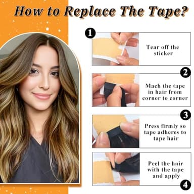 YDDM Tape in Hair Extensions, 18 Inch 20pcs Chocolate Brown Mixed Honey Blonde Seamless Invisible Tape in Hair Extensions Human Hair(4/4/27#, 18 inch) - Image 6