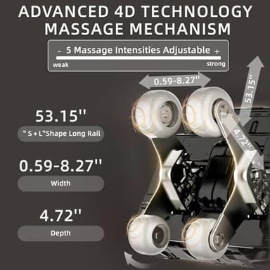 MassaMAX 4D Full Body Massage Chair with Zero Gravity, Extendable Footrest, SL Track, 15 Modes, AI Voice Control, Yoga Stretch, Foot Rollers, and Waist & Calves Heating Comfort with Cover (White) - Image 4
