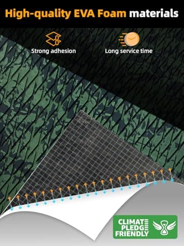 FOCEAN Boat Flooring EVA Foam Boat Decking Camo Marine Flooring Self-Adhesive Marine Mat for Motorboat RV Yacht Kayak, 94.5''x 47.2'', Olive Camo - Image 2