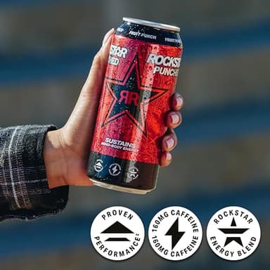 Rockstar Punched Energy Drink, Fruit Punch, 16 Fl Oz (Pack of 12) (Packaging May Vary) - Image 5