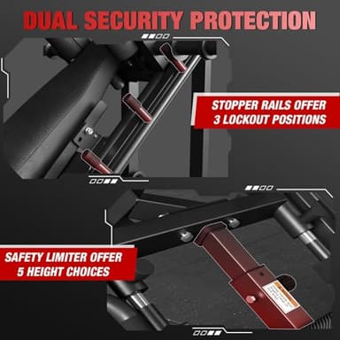 GMWD Leg Press Hack Squat Machine Combo, Leg Press Machine with Linear Bearing, Lower Body with Weight Storage for Quads, Hamstring, Glutes, Home Gym Exercise Equipment - Image 6