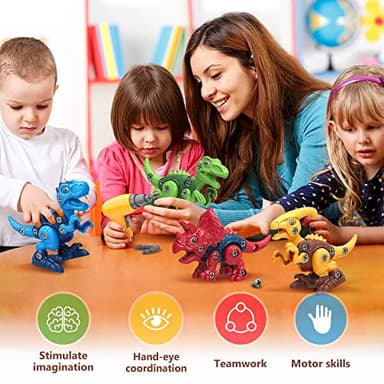 Dinosaur Toys for 3, 4, 5, 6, 7 Year Old Boys, Take Apart Toys with Electric Drill for Kids, STEM Educational Construction Building Toy, Ideal Birthday Christmas Easter Gifts, Incl Tyrannosaurus Rex - Image 6