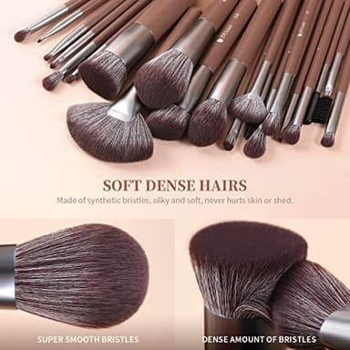 DUcare Makeup Brushes Professional with Bag 22Pcs Makeup Brush Set Premium Synthetic Kabuki Foundation Blending Brush Face Powder Blush Concealers Eye Shadows with Case - Image 4