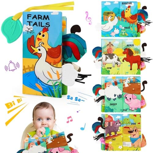 Little Tikes Baby Books - Crinkle, Touch & Feel, Tummy Time, Early Learning Stroller Toys for Newborns 0-6 Months - Image 1
