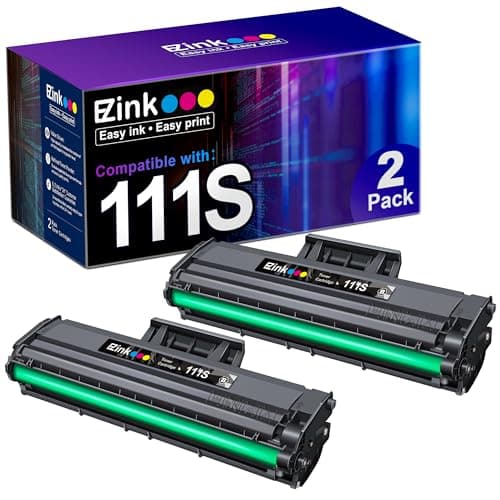 E-Z Ink Compatible MLT-D111S Toner Cartridge High Yield Replacement for Samsung 111S 111L MLT-D111S MLT-D111L to use with Samsung Xpress M2020W M2022W M2024W M2070FW M2070W Printer (Black, 2 Pack) - Image 1