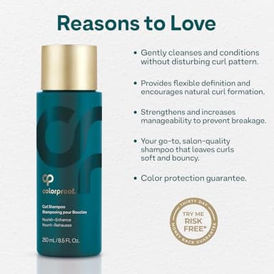 Colorproof Curl Shampoo for Women 8.5 Fl. Oz. Curly Hair Shampoo that Nourishes, Defines and Leaves Curls Soft Smooth, White Tea Scent - Image 4