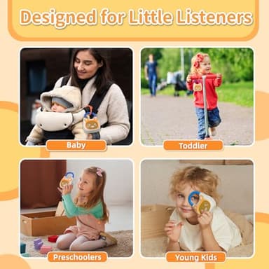alilo Pocket Bunny Portable Kids Music Player, Musical Toys for Toddlers 1-3-5, Preloaded 120+ Stories/Music/Lullabies/White Noise,High Fidelity Sound Travel Bluetooth Speaker (with Strap and Ring) - Image 8