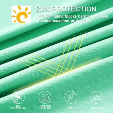 Willit Women's UPF 50+ Sun Protection Shirt Long Sleeve SPF UV Shirt Rash Guard Swim Hiking Fishing Tops Lightweight Light Green L - Image 4