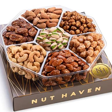 Nuts Gift Basket - Assortment of Sweet & Roasted Salted Gourmet Nuts - Assorted Food Gift Box for Birthday, Family, Sympathy, Men & Women. - Image 1