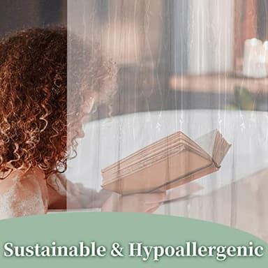 Barossa Design Plastic Shower Liner Clear - Premium PEVA Shower Curtain Liner with Rustproof Grommets and 3 Magnets, Waterproof Cute Lightweight Standard Size Bathroom Curtains - Clear - Image 5