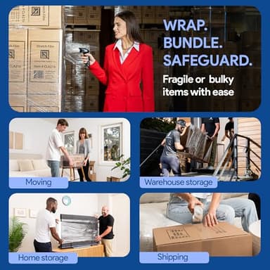 International Plastics Co. 18" Plastic Stretch Film Wrap 1200 feet 500% Stretch Ability - Image 3