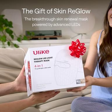 Ulike ReGlow LED Light Therapy Mask, Red Light Therapy for Face, 4 Modes with Red, Blue, Yellow & Infrared Lights for Reduce Acne & Anti-Aging, Eye-Protection, 272 Beads, Remote Control,White - Image 9