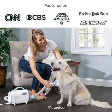 Uproot Clean Pet Groomer Vacuum Kit 7 in 1 - Cat & Dog Grooming Kit with Brush, Detangle, Deshed, Trim, Clean, & Dry Attachments - Complete Cat & Dog Grooming Vacuum for Shedding Pets - Image 9